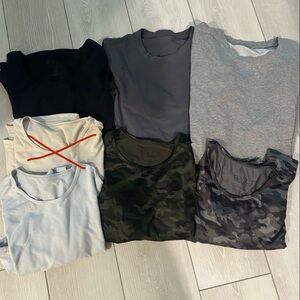 6 BYLT Basics Men's T-Shirt Collection in Black, Gray, light blue & Camouflage